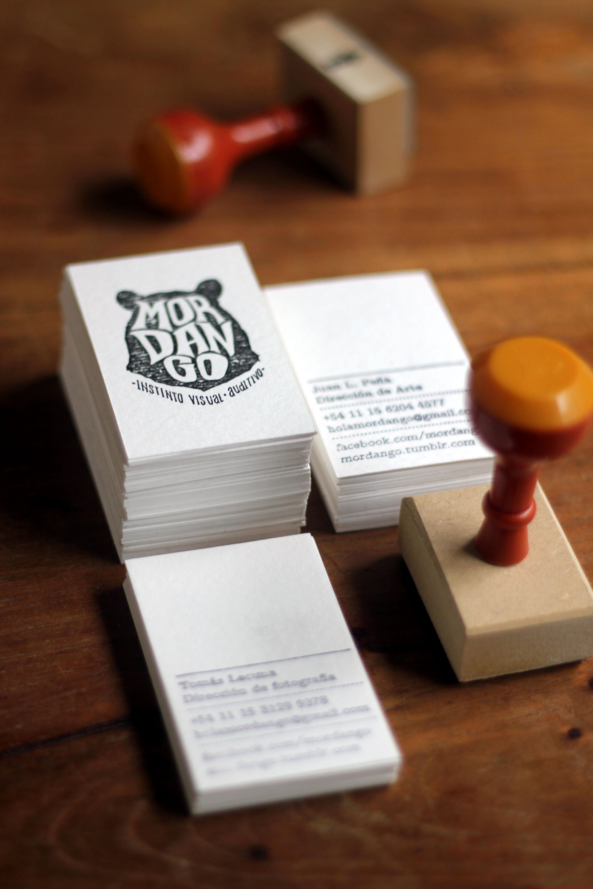 business card design tips - stamp it