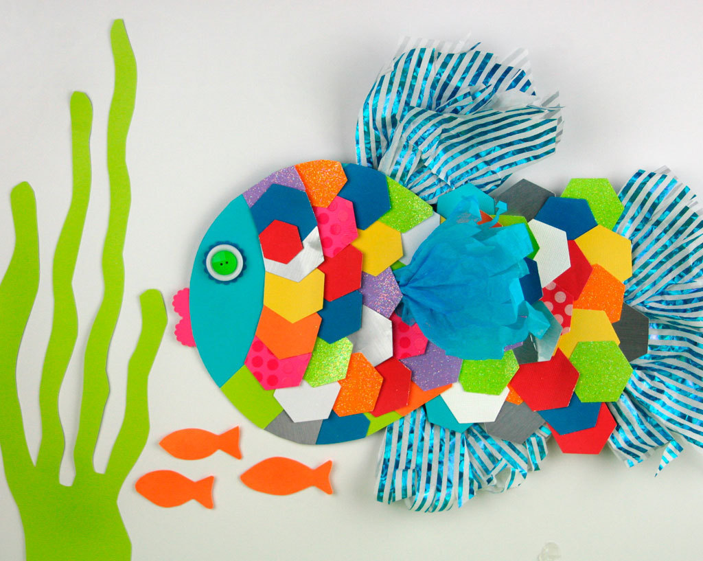 easy art and craft ideas for kids - paper animal from scraps