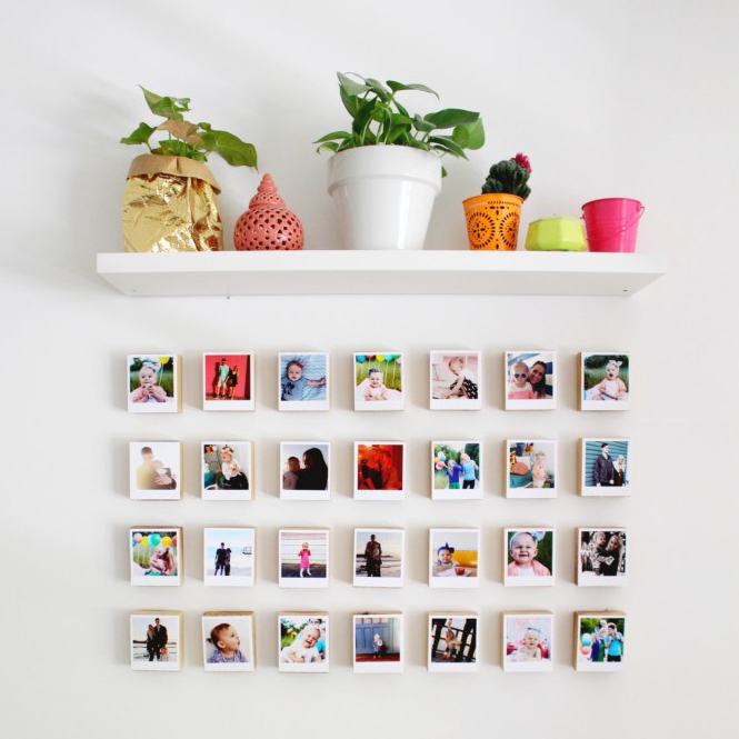 easy DIY wall decor ideas - Instagram gallery wall